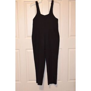 Vintage Stanbury Bib Bibber Jumper Romper One Pc Black Front Zipper Size 32‎